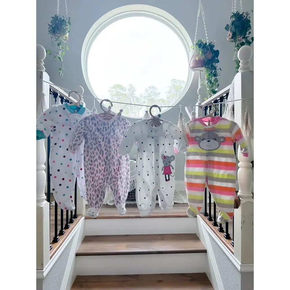 Bulk Lot 4 Cozy Fleece Footed Pajama Sleepers 3mths